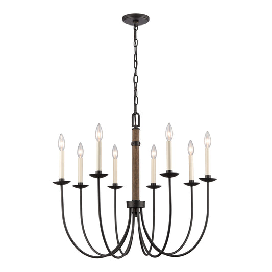 ELK SHOWROOM 89708/8 Neville 28'' Wide 8-Light Chandelier - Charcoal Black