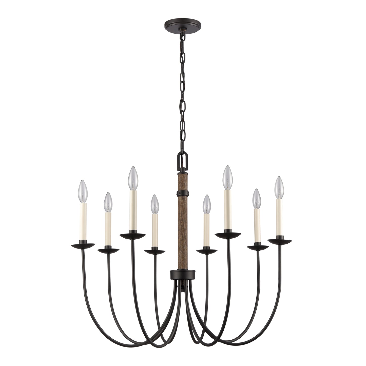 ELK SHOWROOM 89708/8 Neville 28'' Wide 8-Light Chandelier - Charcoal Black