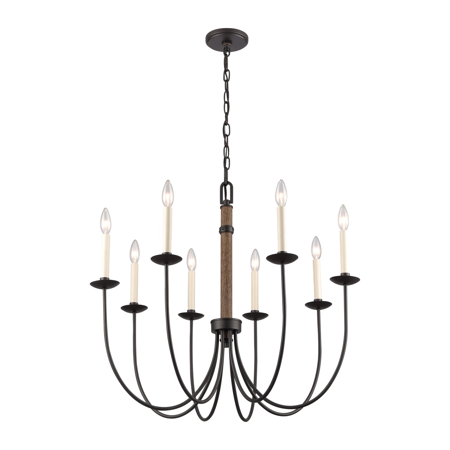 ELK SHOWROOM 89708/8 Neville 28'' Wide 8-Light Chandelier - Charcoal Black