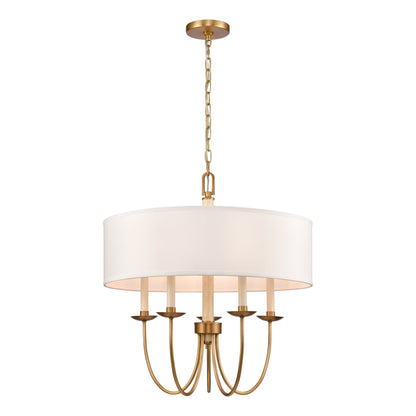 ELK SHOWROOM 89716/5 Neville 23'' Wide 5-Light Chandelier - Natural Brass