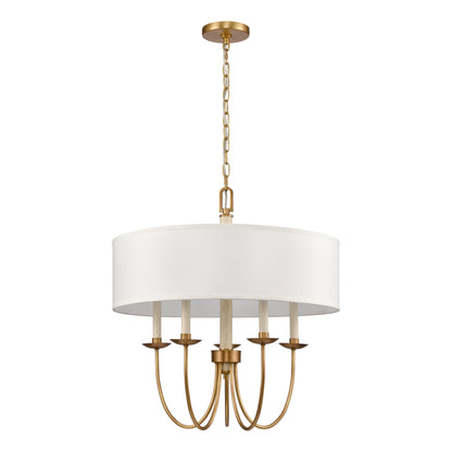 ELK SHOWROOM 89716/5 Neville 23'' Wide 5-Light Chandelier - Natural Brass