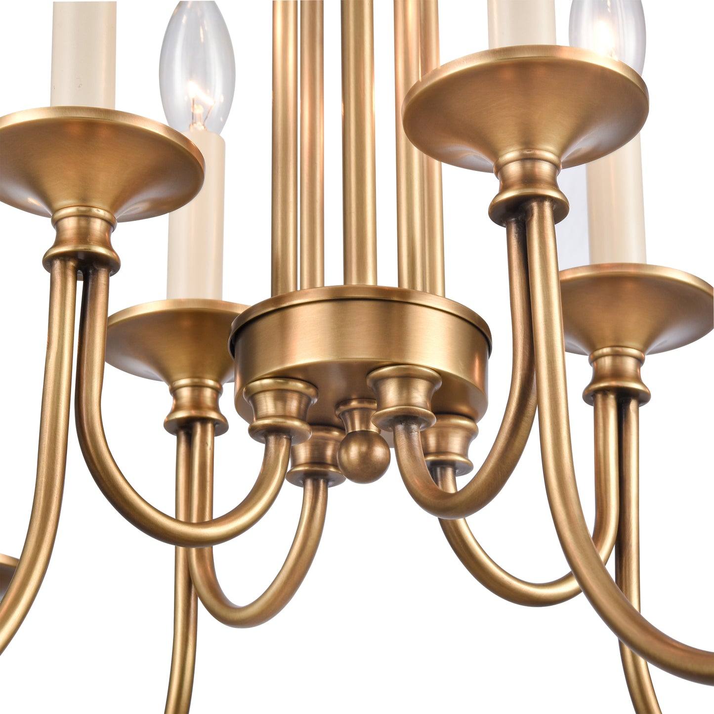 ELK SHOWROOM 89726/8 Cecil 28'' Wide 8-Light Chandelier - Natural Brass