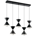 KICHLER 84113 Kordan 5 Light Linear Pendant Cluster Matte Black