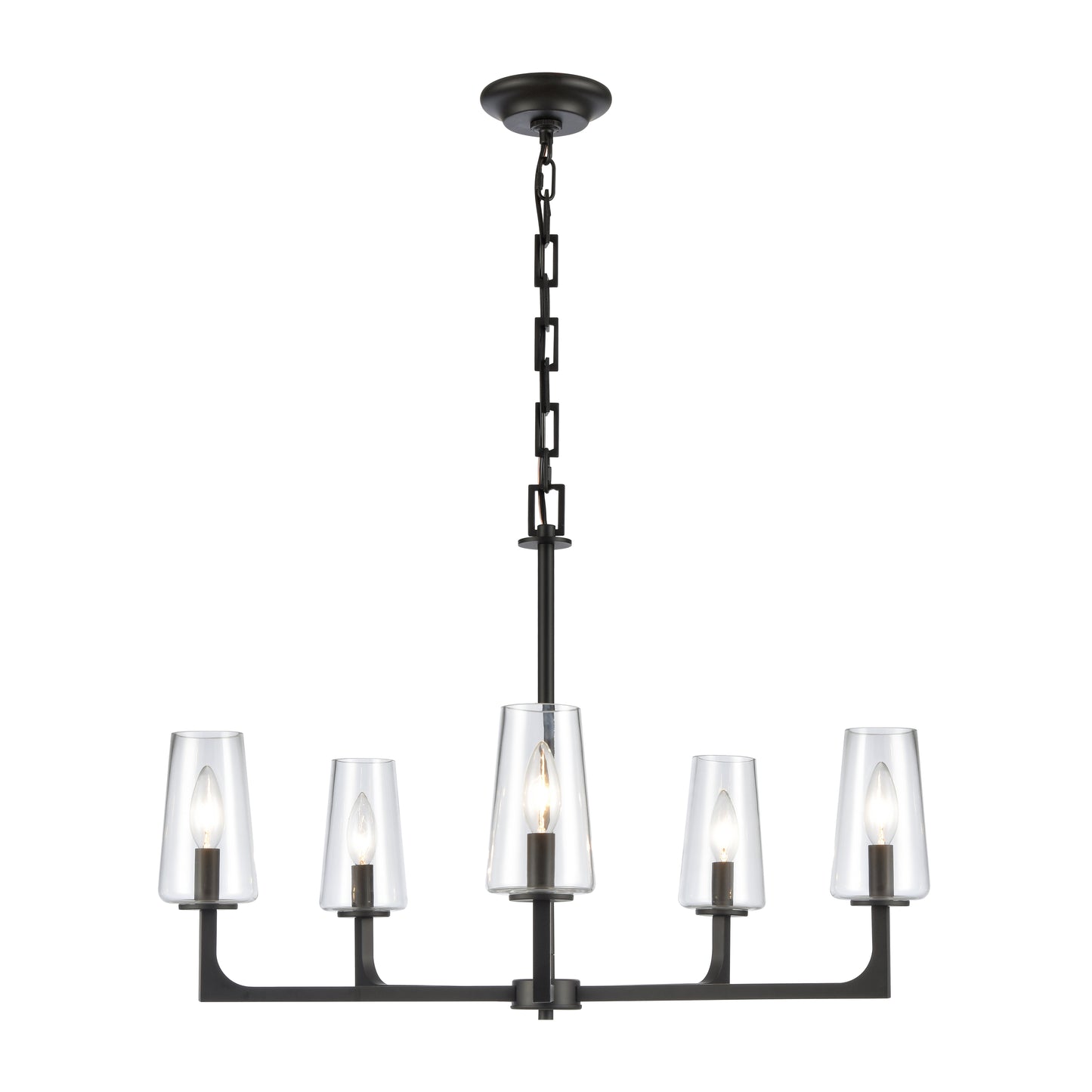 ELK SHOWROOM 89965/5 Fitzroy 28'' Wide 5-Light Chandelier - Matte Black