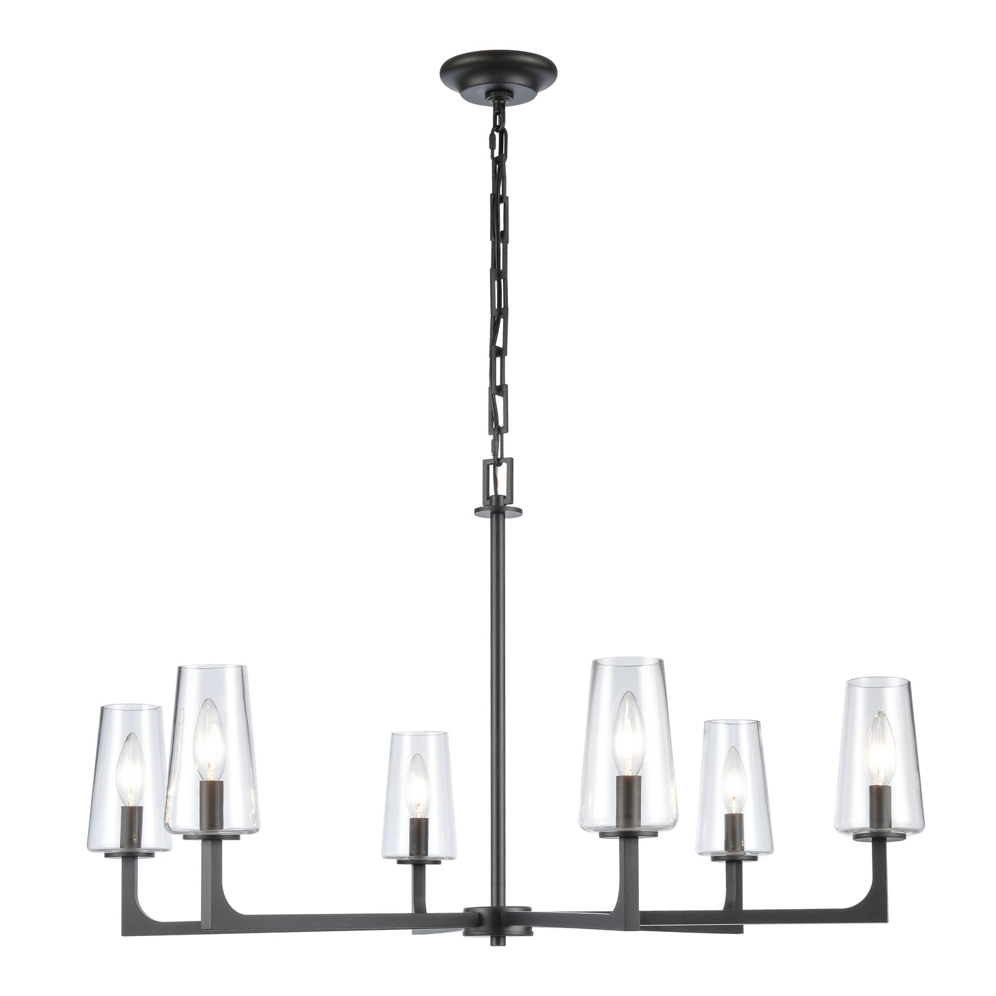 ELK SHOWROOM 89966/6 Fitzroy 34'' Wide 6-Light Chandelier - Matte Black