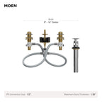 MOEN 9000 M-Pact Widespread Valve 8" - 16" Center 1/2" Ips Connection