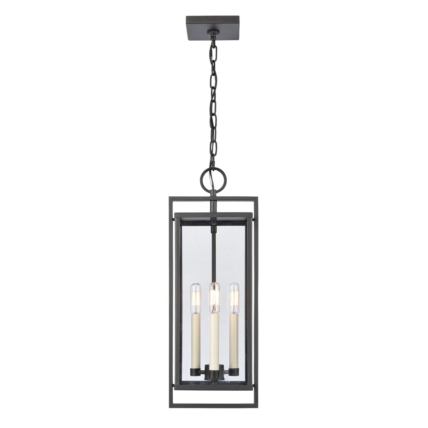 ELK SHOWROOM 90004/3 Gladwyn 22.75'' High 3-Light Outdoor Hanging Light - Matte Black