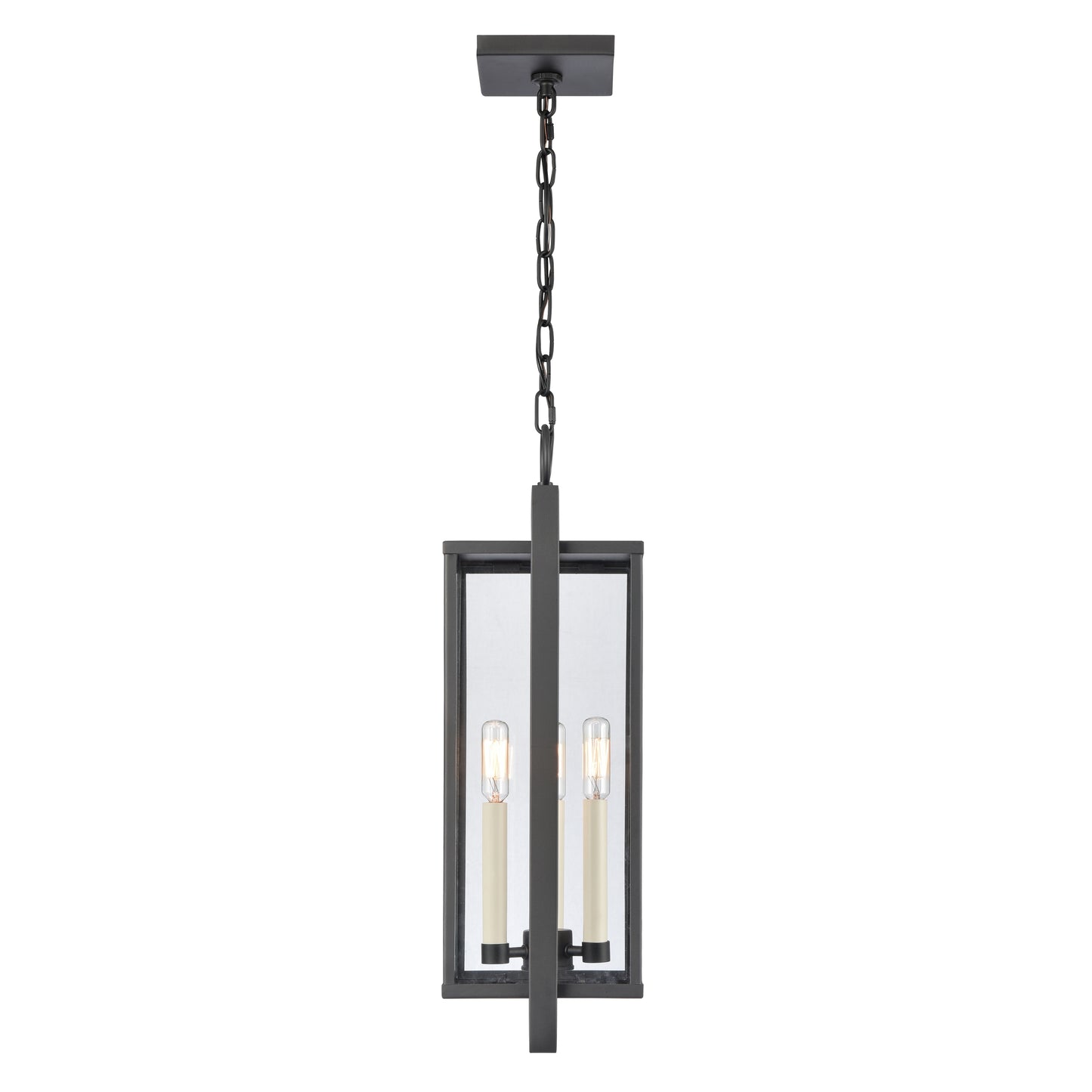 ELK SHOWROOM 90004/3 Gladwyn 22.75'' High 3-Light Outdoor Hanging Light - Matte Black