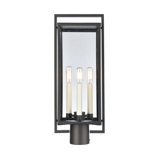 ELK SHOWROOM 90005/3 Gladwyn 21.5'' High 3-Light Outdoor Post Light - Matte Black