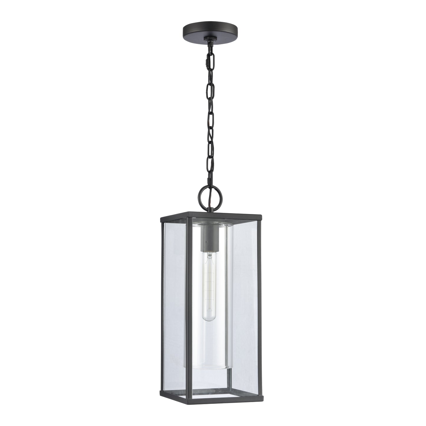 ELK SHOWROOM 90013/1 Augusta 19'' High 1-Light Outdoor Hanging Light - Matte Black