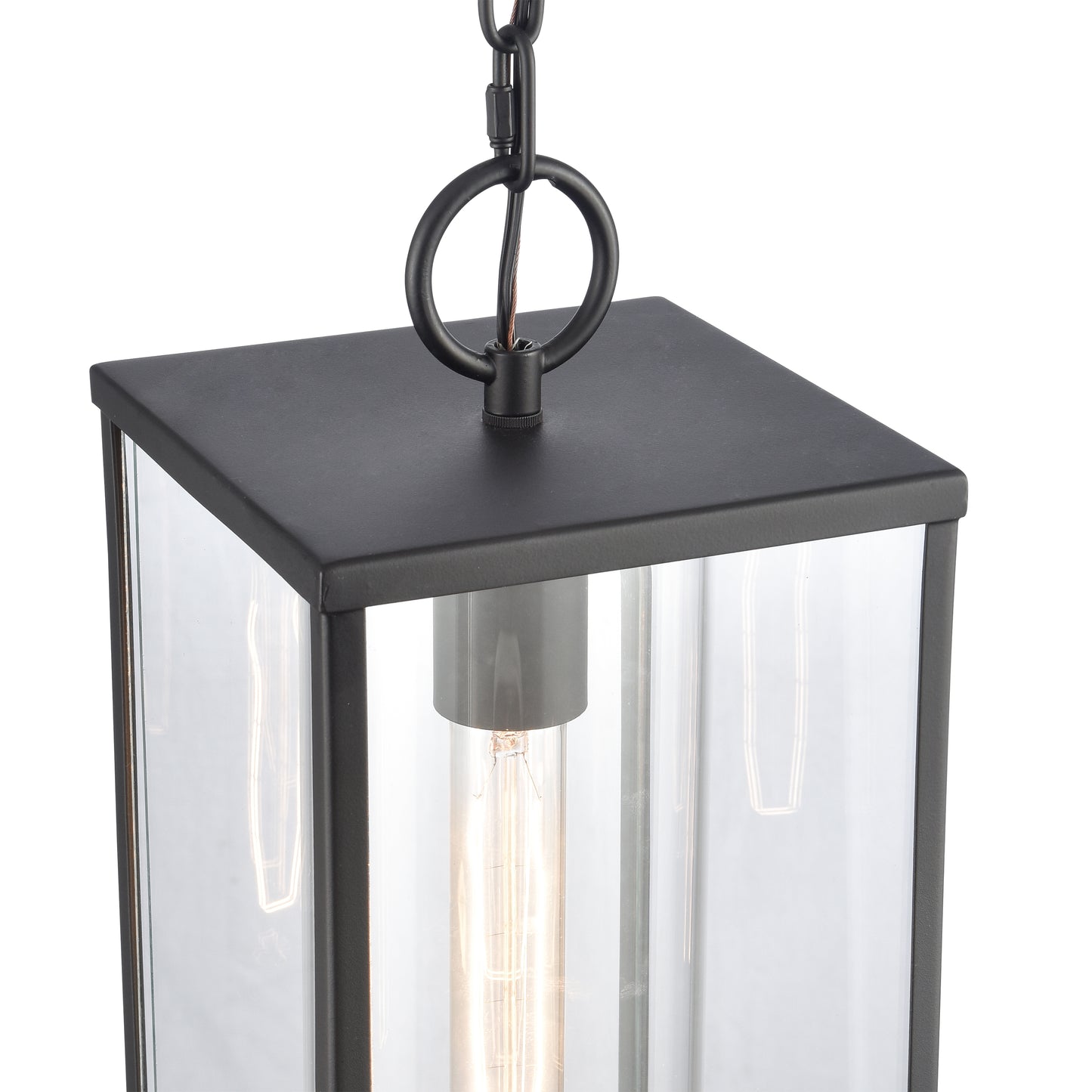 ELK SHOWROOM 90013/1 Augusta 19'' High 1-Light Outdoor Hanging Light - Matte Black