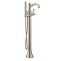 MOEN 9025BN Belfield Chrome One-Handle Tub Filler Includes Hand Shower - Brushed Nickel