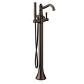 MOEN 9025ORB Belfield Chrome One-Handle Tub Filler Includes Hand Shower - Oil Rubbed Bronze