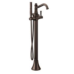 MOEN 9025ORB Belfield Chrome One-Handle Tub Filler Includes Hand Shower - Oil Rubbed Bronze
