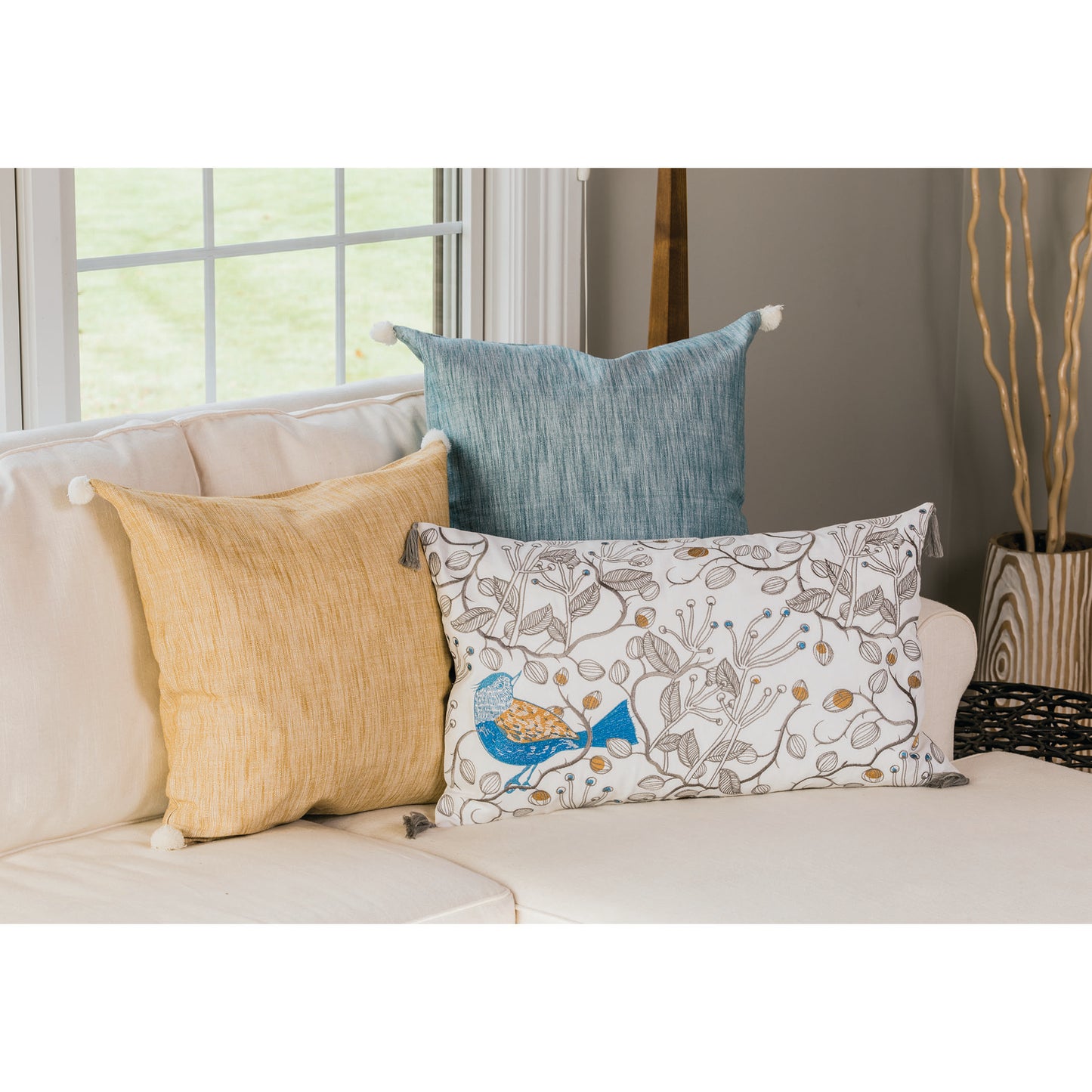 ELK STUDIO 906671 Bellford Azure 20x20 Pillow