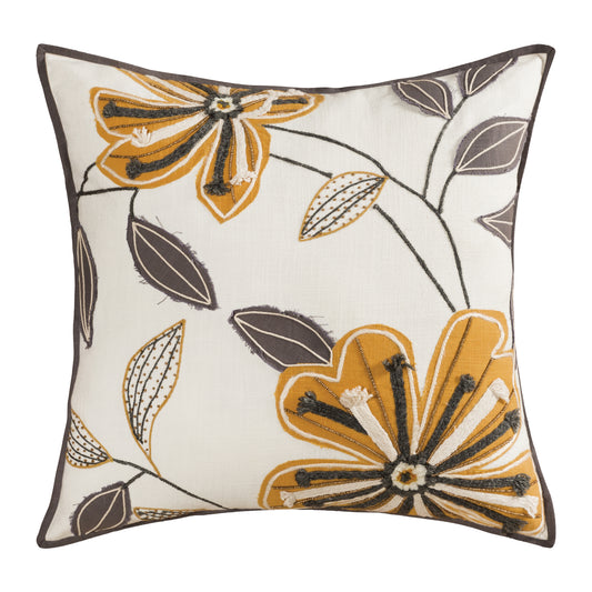 ELK STUDIO 908460 Aster 20x20 Pillow - Mustard