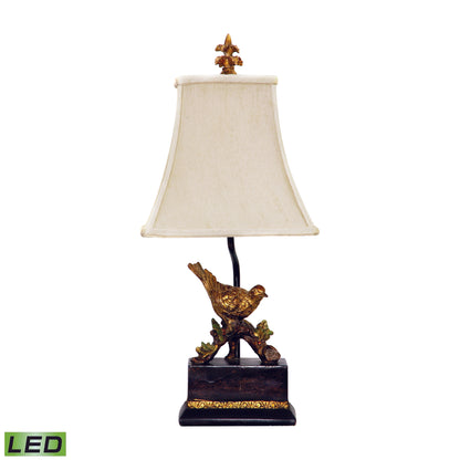 MARKETPLACE 91-171-LED Perching Robin 21'' High 1-Light Table Lamp - Antique Black - Includes LED Bulb