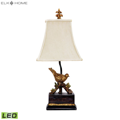 MARKETPLACE 91-171-LED Perching Robin 21'' High 1-Light Table Lamp - Antique Black - Includes LED Bulb