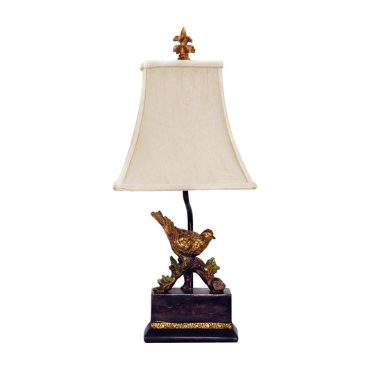 MARKETPLACE 91-171 Perching Robin 21'' High 1-Light Table Lamp - Antique Black