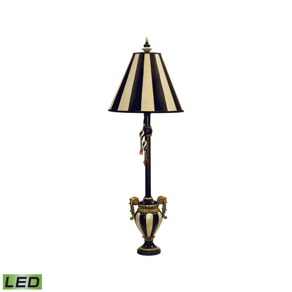 MARKETPLACE 91-234-LED Carnival Stripe 32'' High 1-Light Table Lamp - Antique Black - Includes LED Bulb