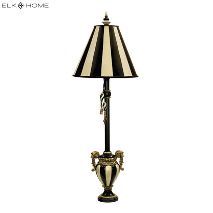 MARKETPLACE 91-234 Carnival Stripe 32'' High 1-Light Table Lamp - Antique Black