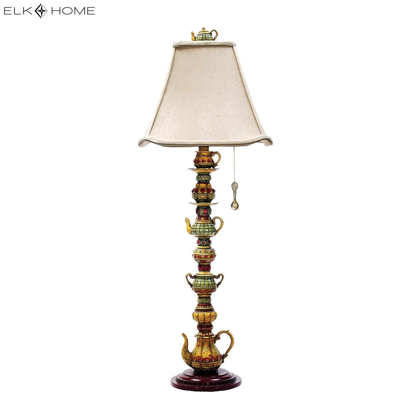 MARKETPLACE 91-253 Tea Service 35'' High 1-Light Table Lamp - Multicolor