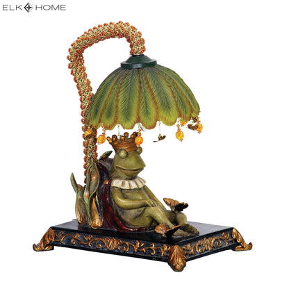 MARKETPLACE 91-740 Sleeping King Frog 12.3'' High 1-Light Table Lamp - Multicolor