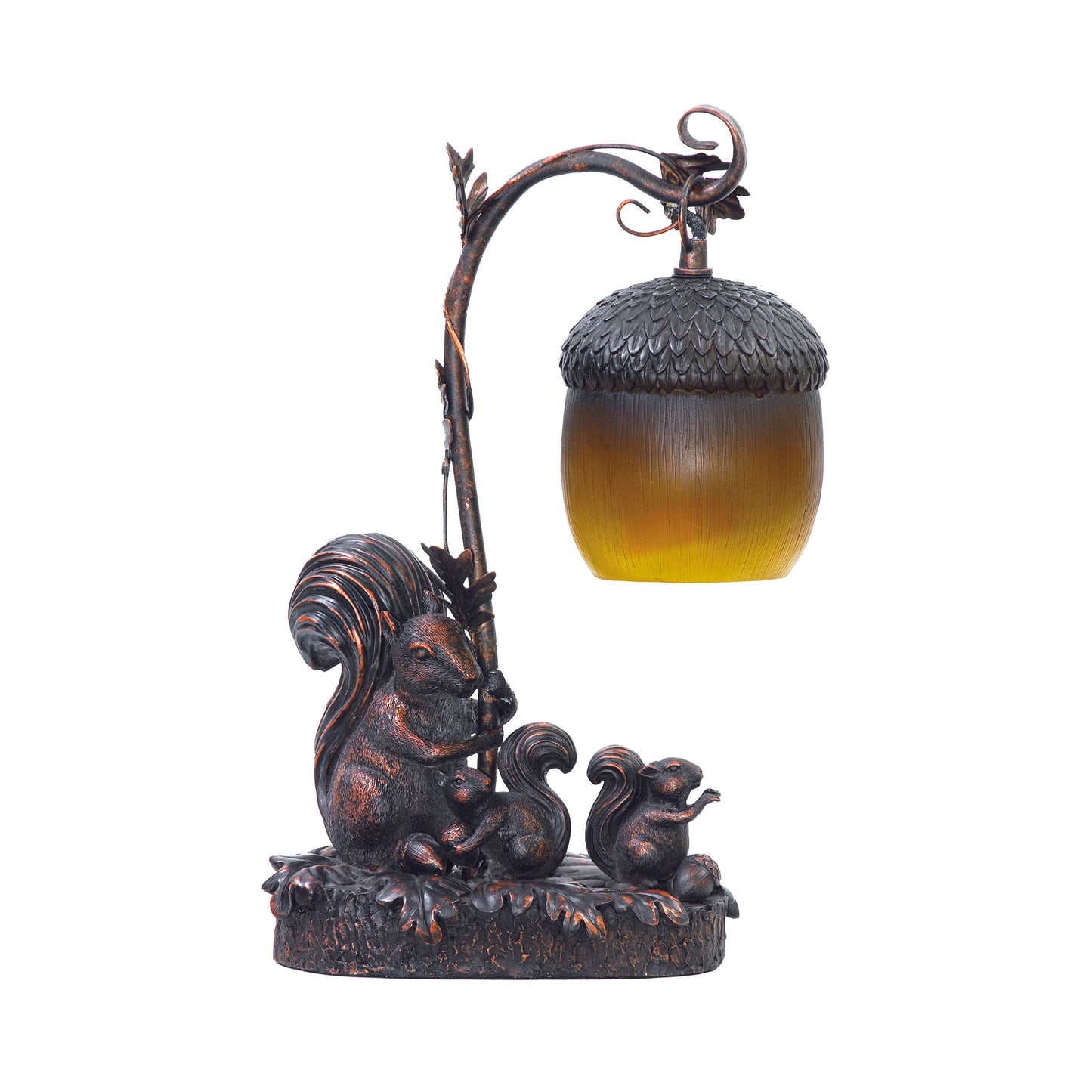 MARKETPLACE 91-768 Squirrel Acorn Light 14.5'' High 1-Light Table Lamp - Bronze