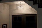 KICHLER 44277PN Eris 12.75" 4 Light Semi Flush Light With Optical Crystal In Polished Nickel