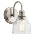 KICHLER 45971NI Avery 9.25" 1 Light Vanity Light With Clear Seeded Glass Brushed Nickel