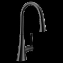 MOEN 9126BL Kurv  One-Handle Pulldown Kitchen Faucet In Matte Black