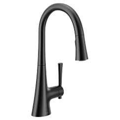MOEN 9126BL Kurv One-Handle High Arc Pulldown Kitchen Faucet - Matte Black
