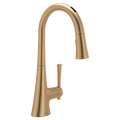 MOEN 9126EVBZG Kurv Chrome One-Handle High Arc Pulldown Kitchen Faucet - Bronzed Gold