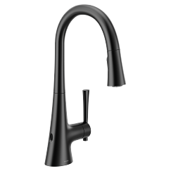 MOEN 9126EWBL Kurv Motionsense Wave One-Handle Pulldown Touchless Kitchen Faucet - Matte Black
