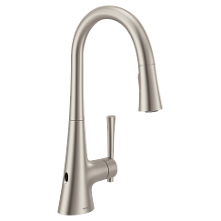 MOEN 9126EWSRS Kurv Motionsense Wave One-Handle Pulldown Touchless Kitchen Faucet - Spot Resist Stainless