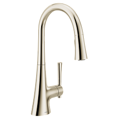 MOEN 9126NL Kurv One-Handle High Arc Pulldown Kitchen Faucet - Polished Nickel