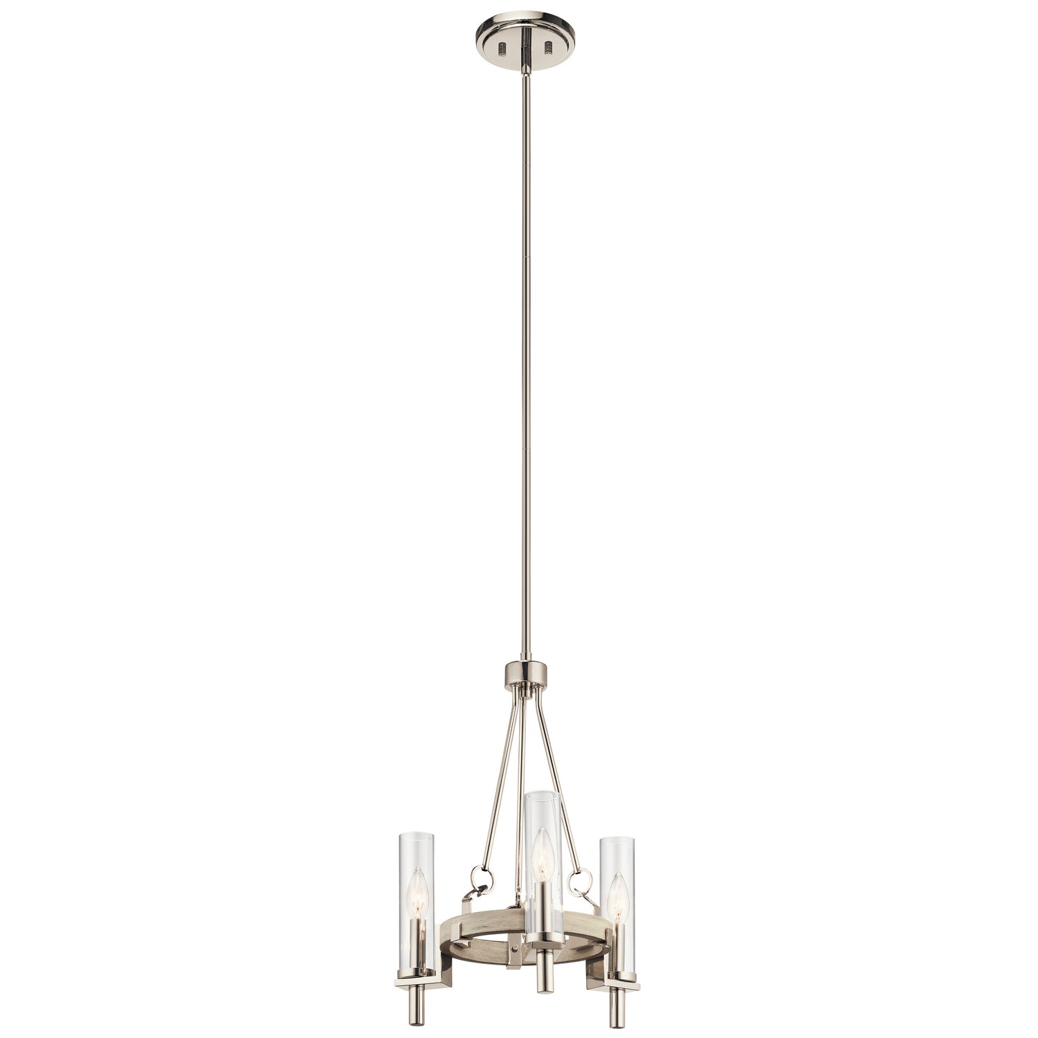 KICHLER 44286WWW Telan 3 Light Chandelier White Washed Wood