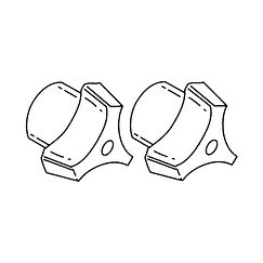 MOEN 92191 Commercial Tri-Blade Replacement Handles,Quantity 2 - Chrome
