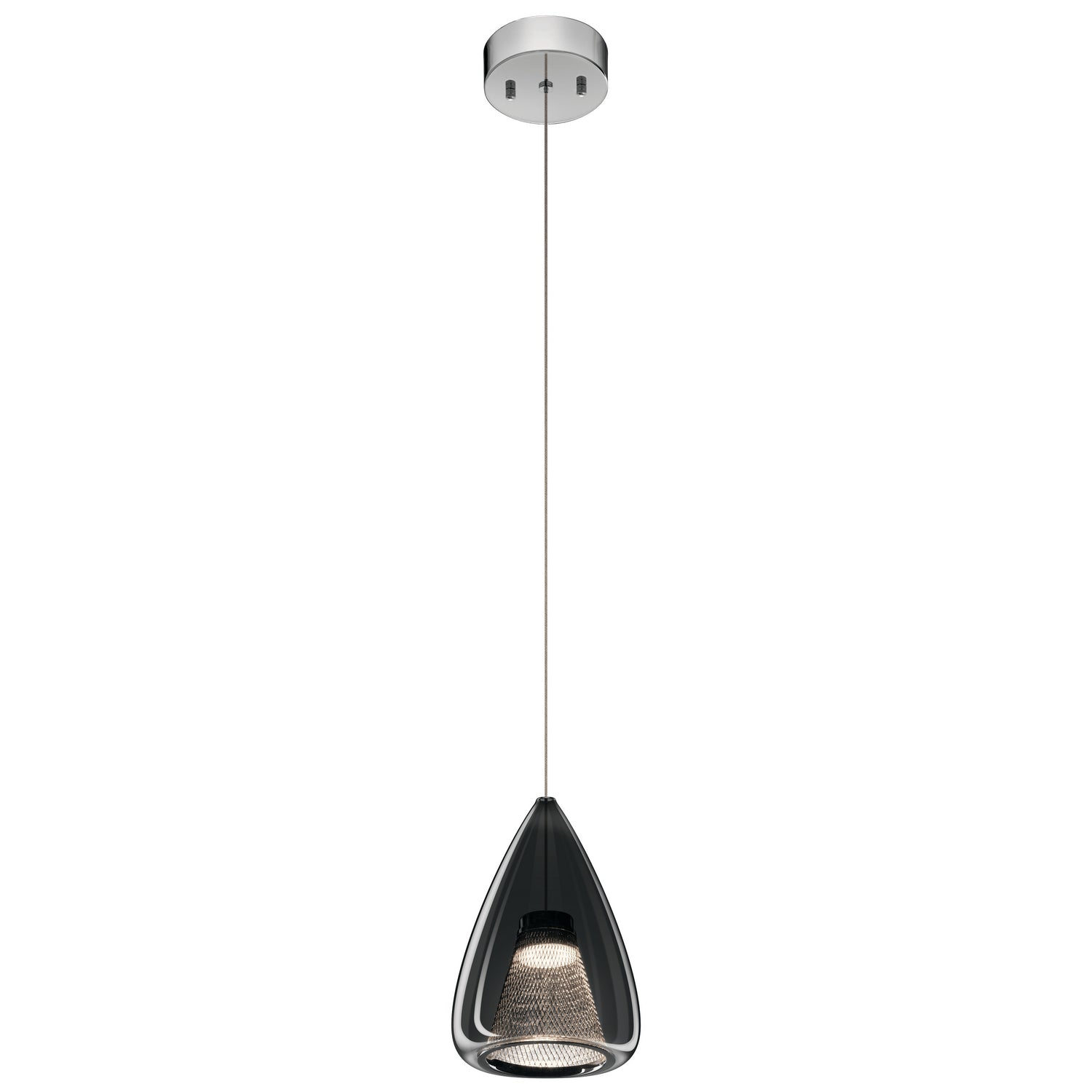 ELAN 84019 Zin 1 Light Teardrop Mini Pendant Chrome