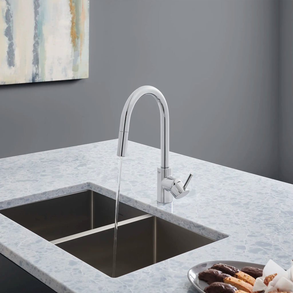 GROHE 32665003 Concetto Single-Handle Pull-Down Kitchen Faucet Dual Spray 1.75 GPM - Chrome