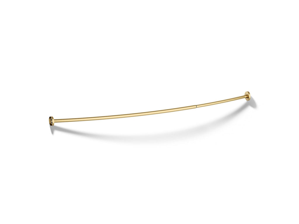 KOHLER K-9351-2MB Expanse Curved Shower Rod - Vibrant Brushed Moderne Brass