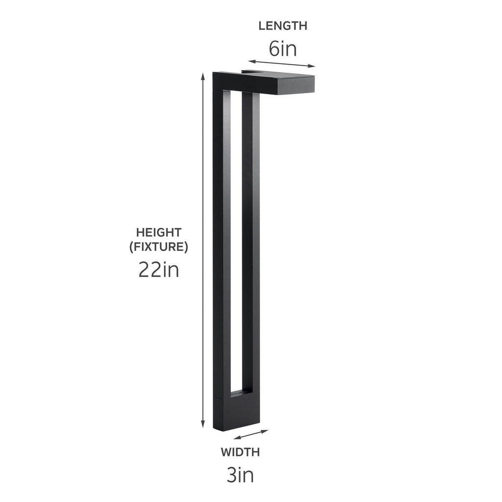 KICHLER 15844BKT 12V Two Arm Path Light Textured Black