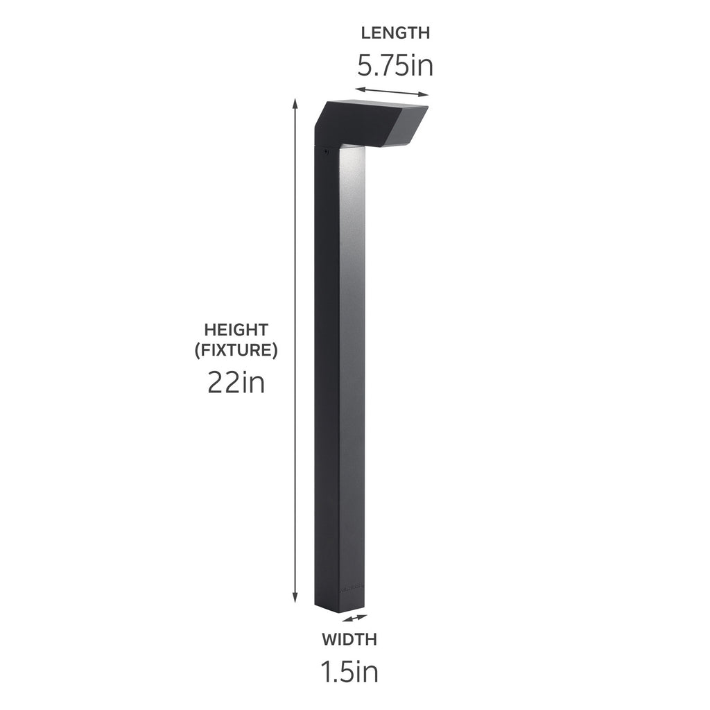 KICHLER 15846BKT 12V Led Right Angle Path Light Textured Black