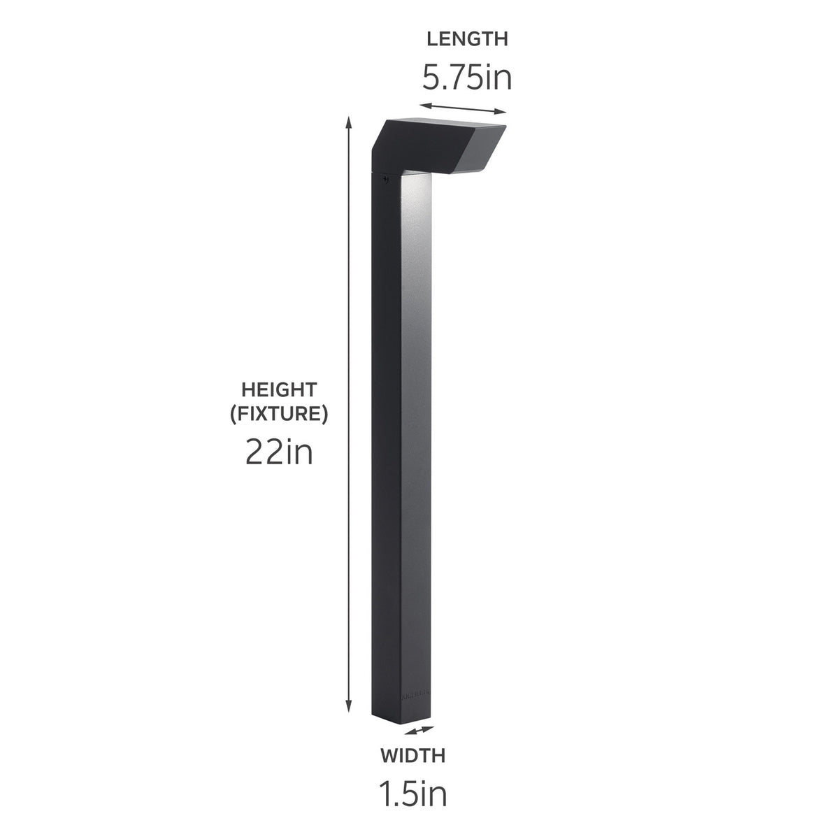 KICHLER 15846BKT 12V Led Right Angle Path Light Textured Black