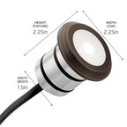 KICHLER 16140CBR30 12V 3000K 100 Lumen Led Mini All-Purpose Recessed Light Centennial Brass