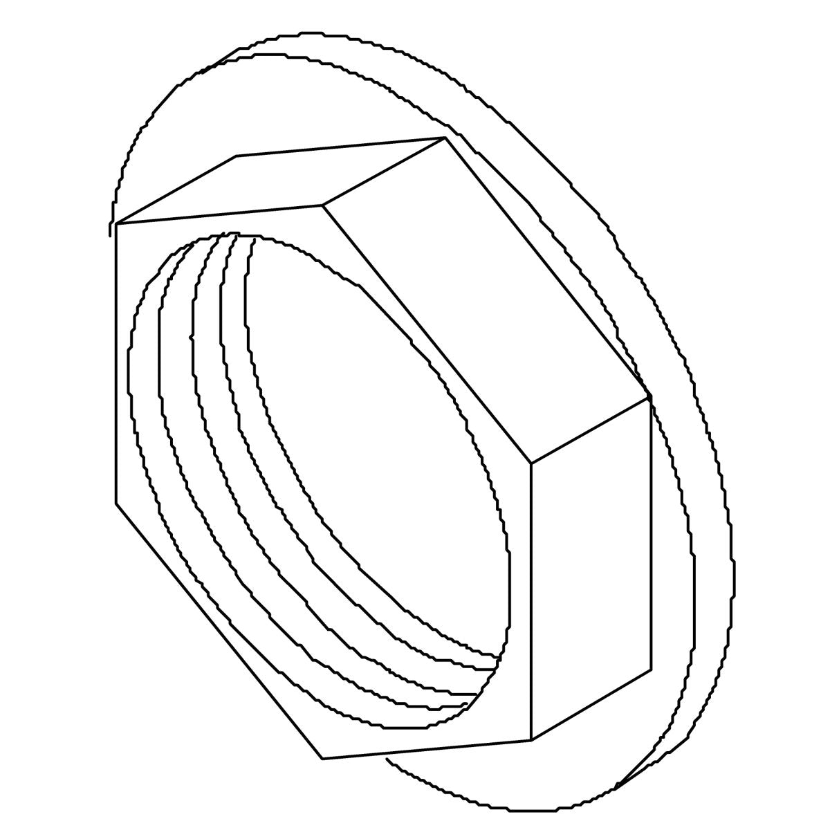 KOHLER Nut, 1.050-12 Butt-2B, K-93823