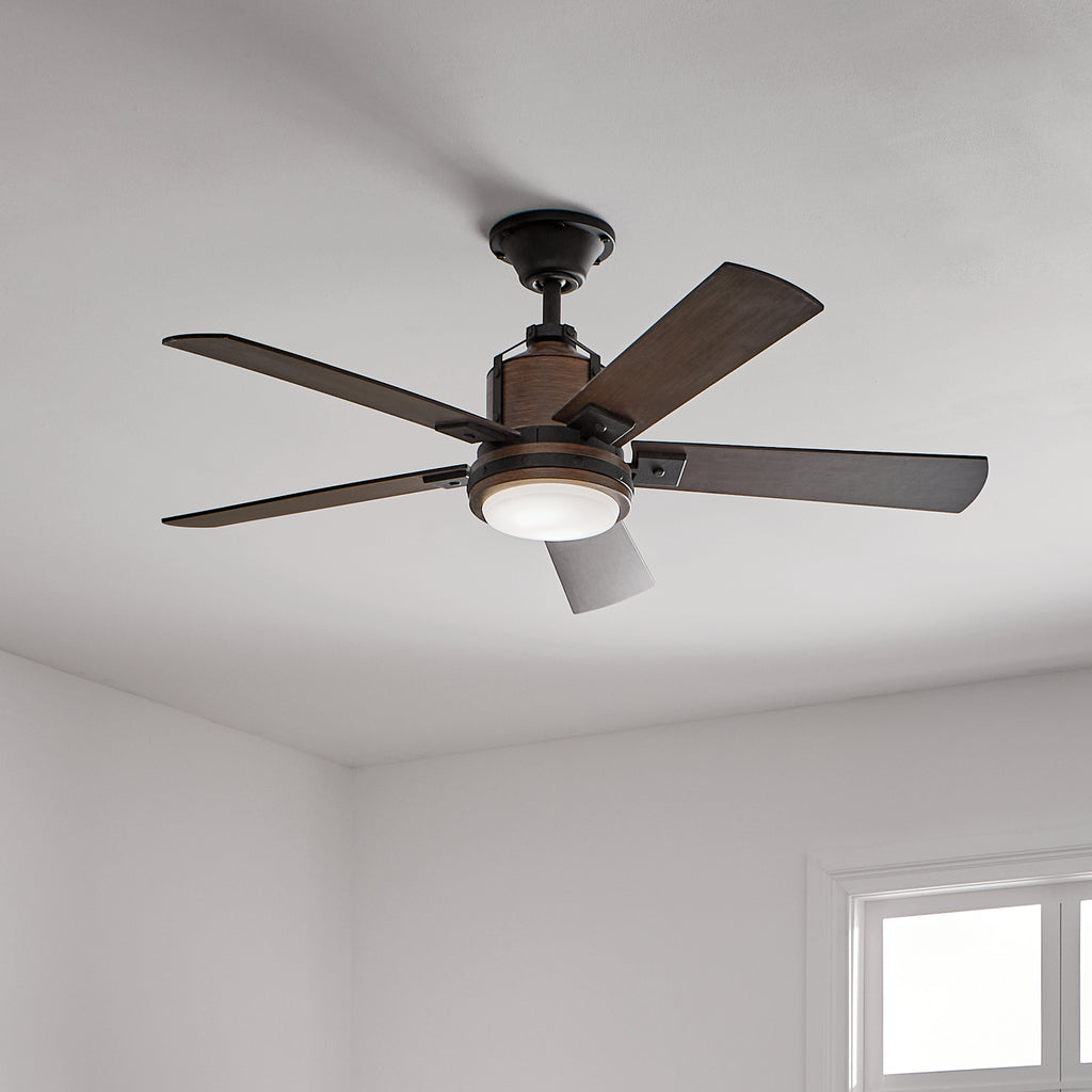KICHLER 300052DBK Colerne Led 52" Fan Distressed Black