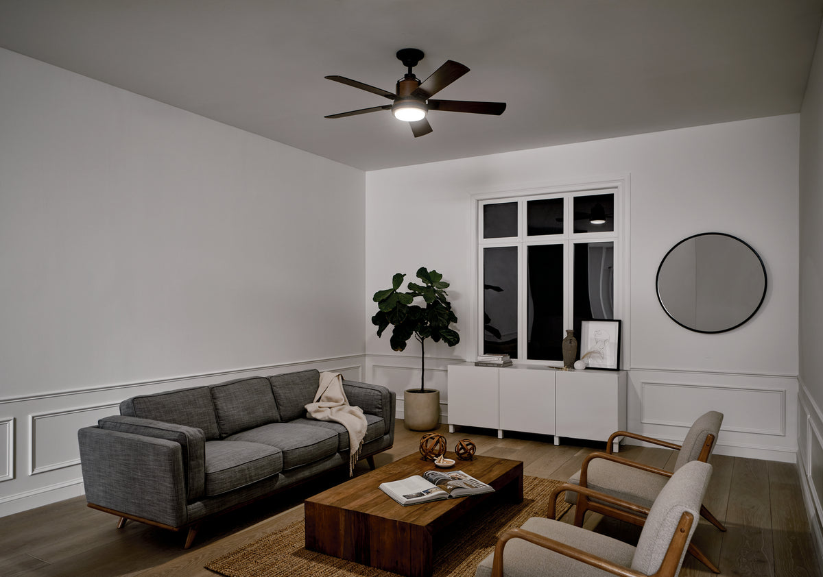 KICHLER 300052DBK Colerne Led 52" Fan Distressed Black