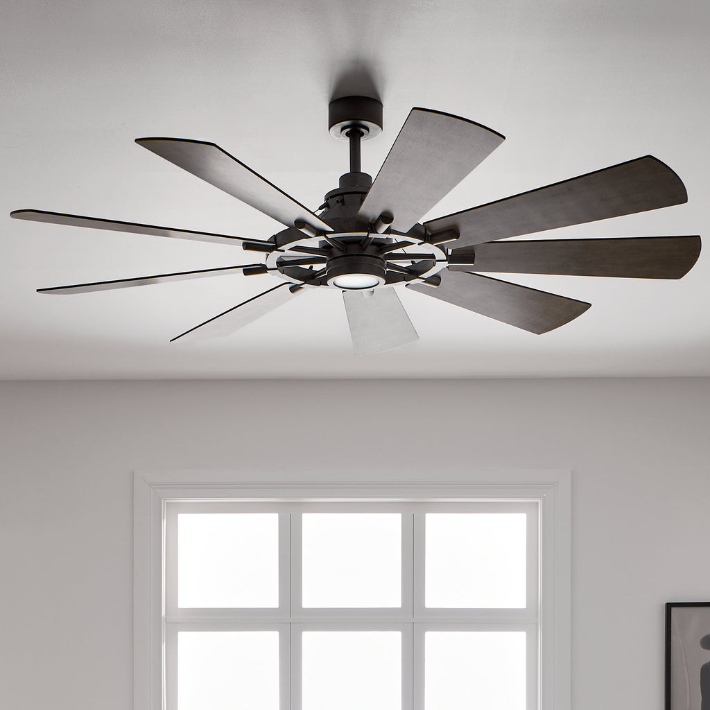 KICHLER 300265AVI Gentry Led 65" Fan Anvil Iron