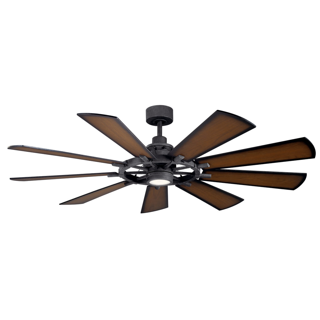 KICHLER 300265DBK Gentry Led 65" Fan Distressed Black